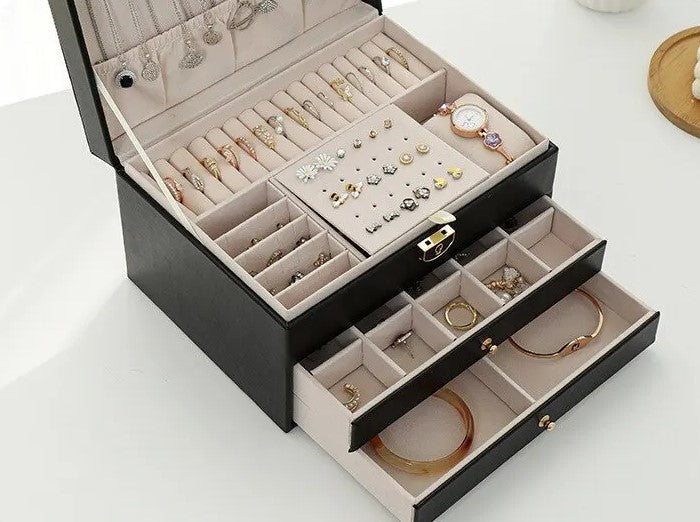 Celine – Luxe sieradendoos met meerdere lagen