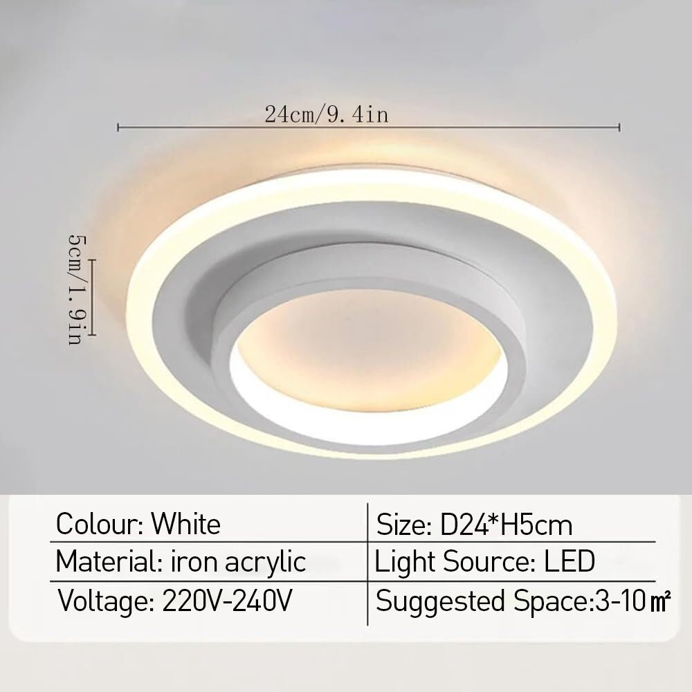 Glowhalo – Ronde Plafondlamp met LED en Acryl voor Hal of Gang