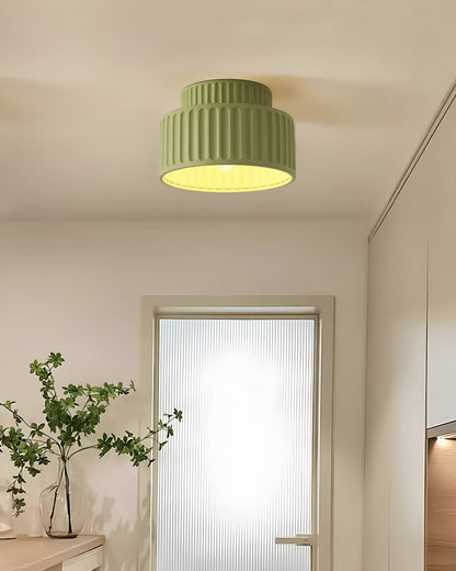 Lumora – Gele retro plafondlamp met moderne touch