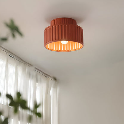 Lumora – Gele retro plafondlamp met moderne touch