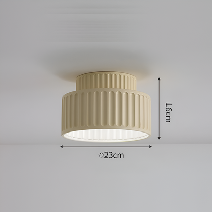 Lumora – Gele retro plafondlamp met moderne touch