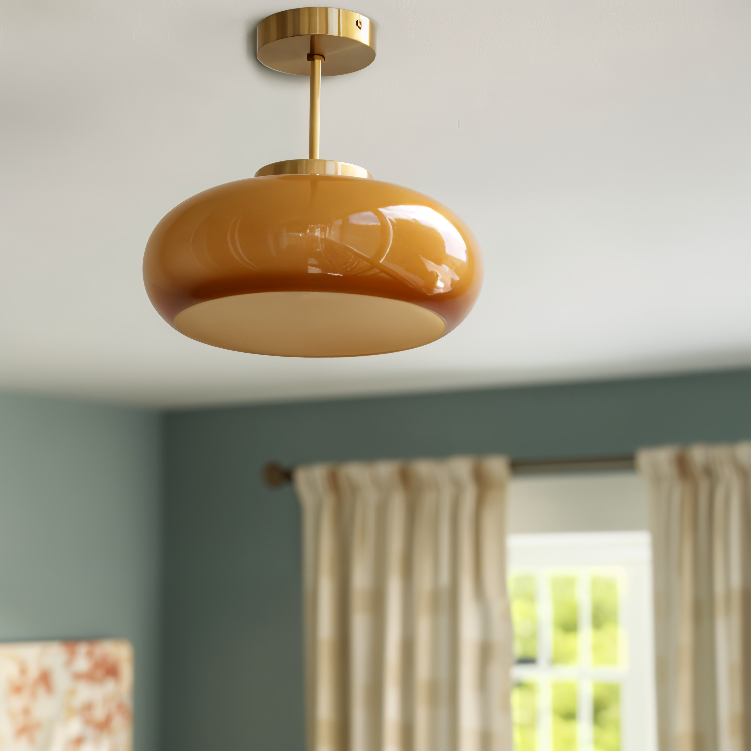 Lymia - Retro gul loftslampe til et design touch