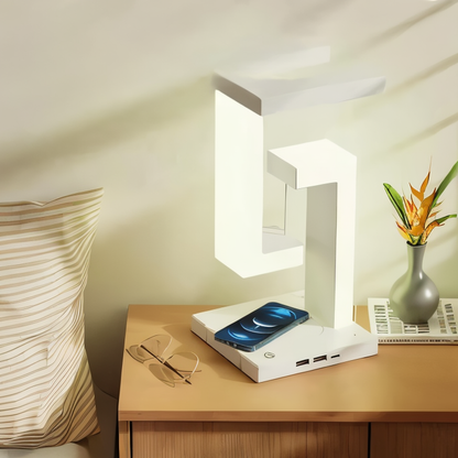 Lumoria – Zwevende LED Tafellamp met Draadloos Oplaadstation