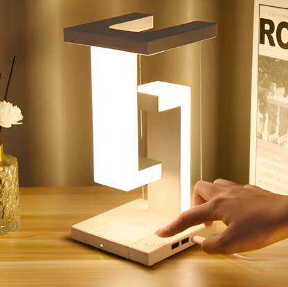Lumoria – Zwevende LED Tafellamp met Draadloos Oplaadstation