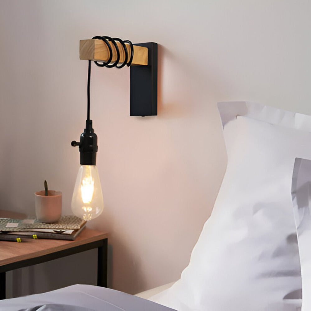Soleno – Strakke Houten LED Wandlamp voor Een Gezellige Sfeer