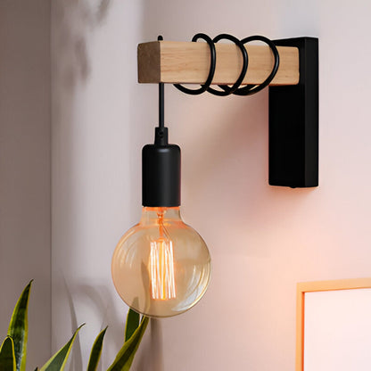 Soleno – Strakke Houten LED Wandlamp voor Een Gezellige Sfeer