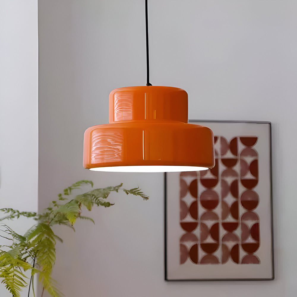 Lunora – Retro oranje hanglamp voor moderne plafondverlichting