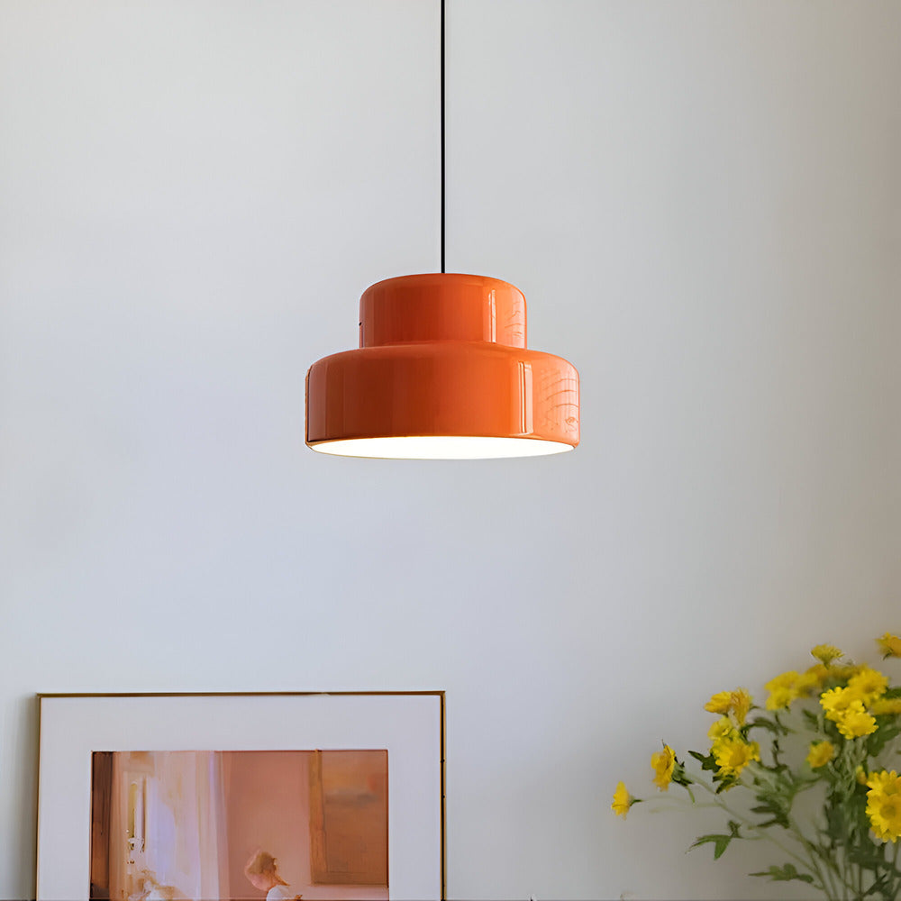 Lunora – Retro oranje hanglamp voor moderne plafondverlichting
