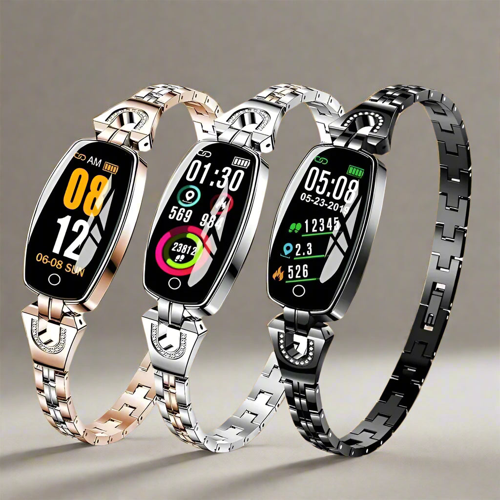 Stijlvolle LIVORA smartwatch dames in goud en zwart