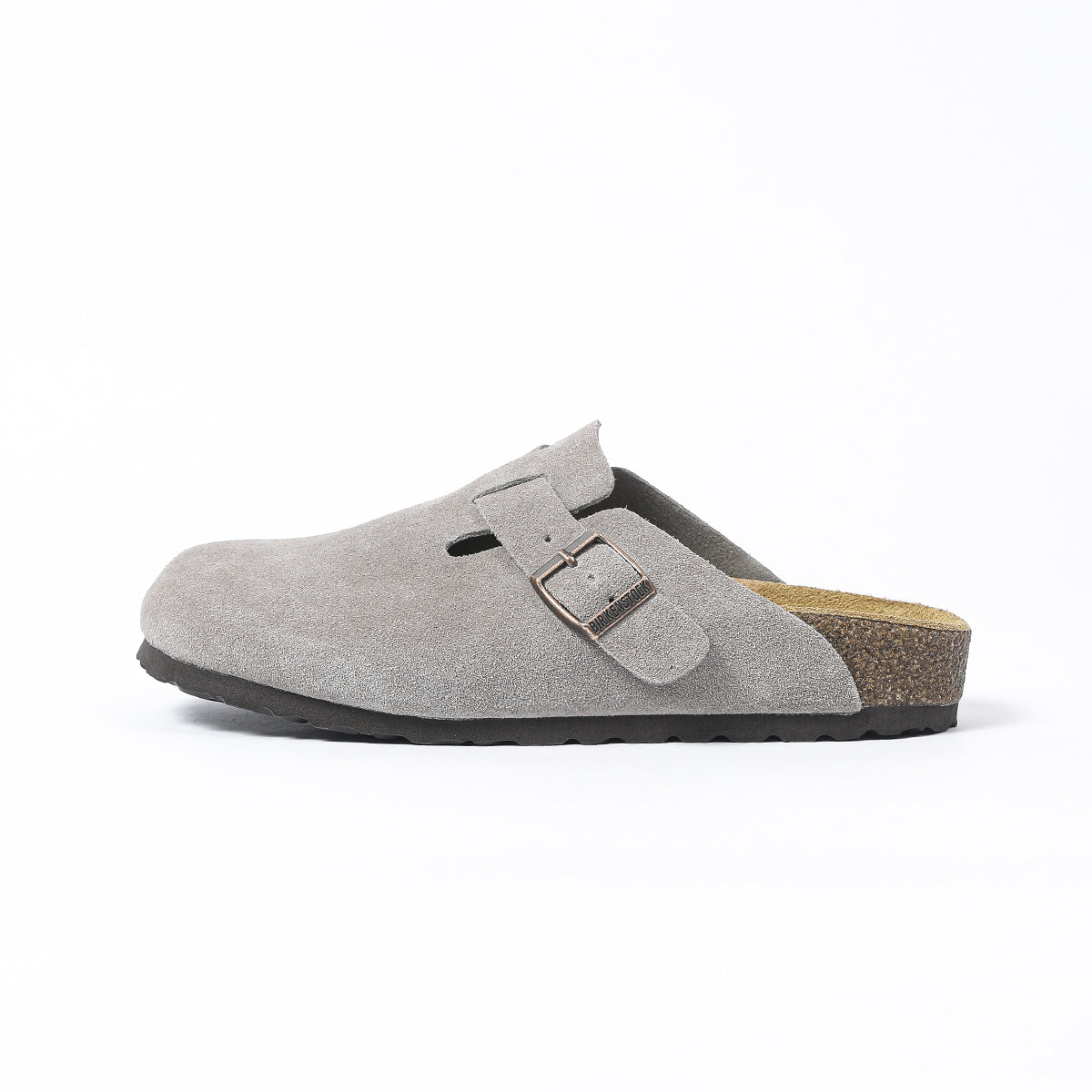 Zoccoli Birkenstock Boston Classic Suede grigi