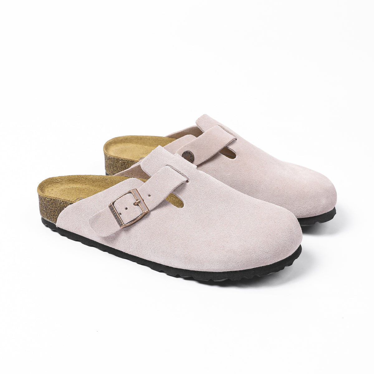 Sabot Birkenstock Boston Classic e rosa scuro