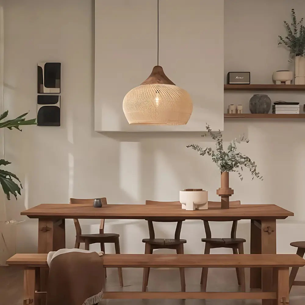 Luma – Handgemaakte rieten design plafondlamp voor een natuurlijke sfeer