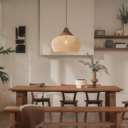 Luma – Handgemaakte rieten design plafondlamp voor een natuurlijke sfeer