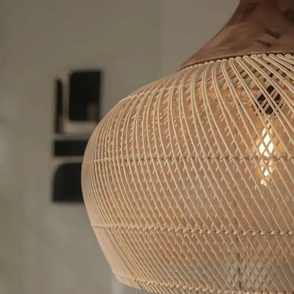 Luma – Handgemaakte rieten design plafondlamp voor een natuurlijke sfeer