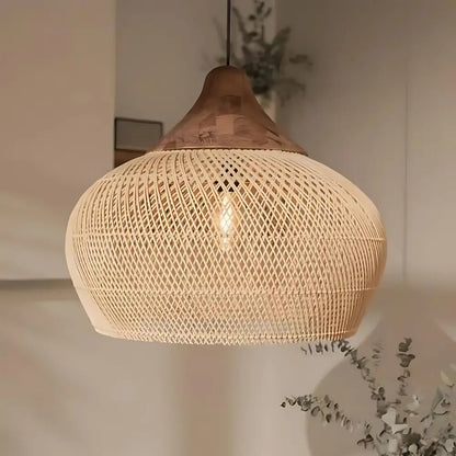 Luma – Handgemaakte rieten design plafondlamp voor een natuurlijke sfeer