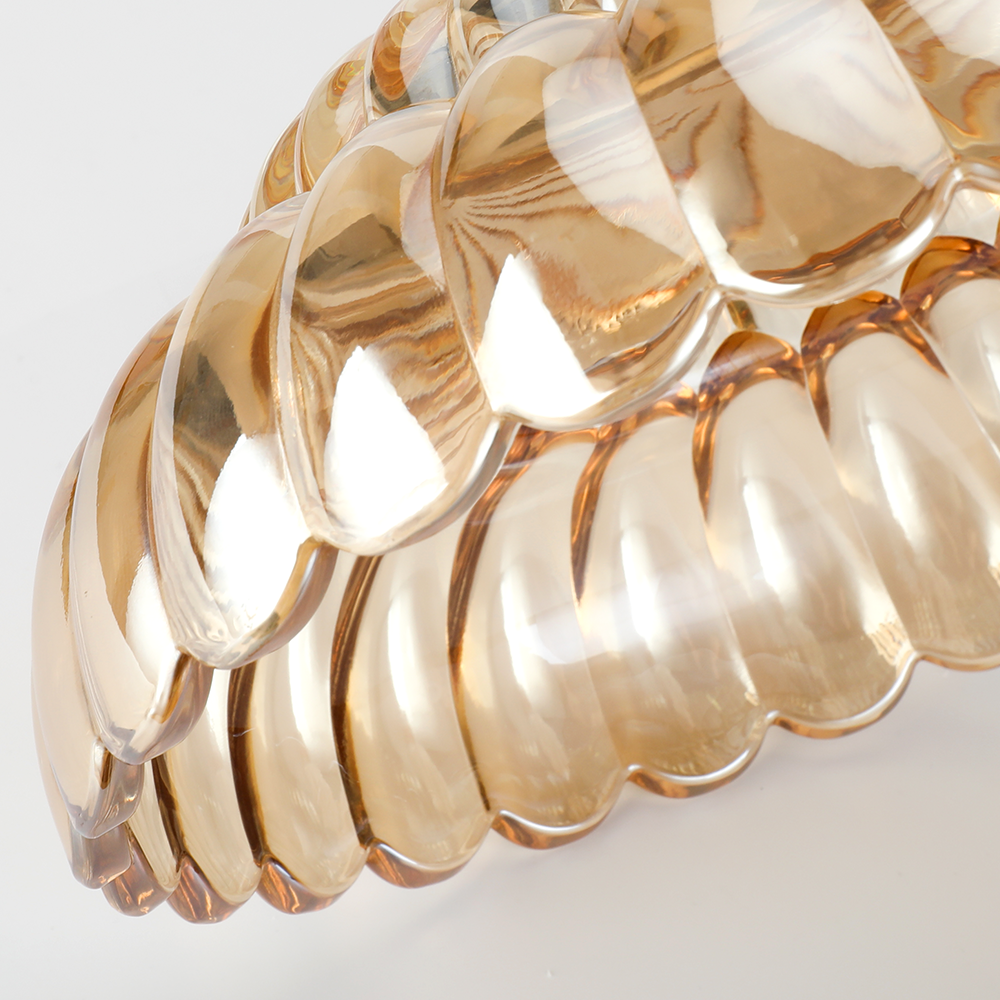 Lumaria – Vintage amber glazen design plafondlamp