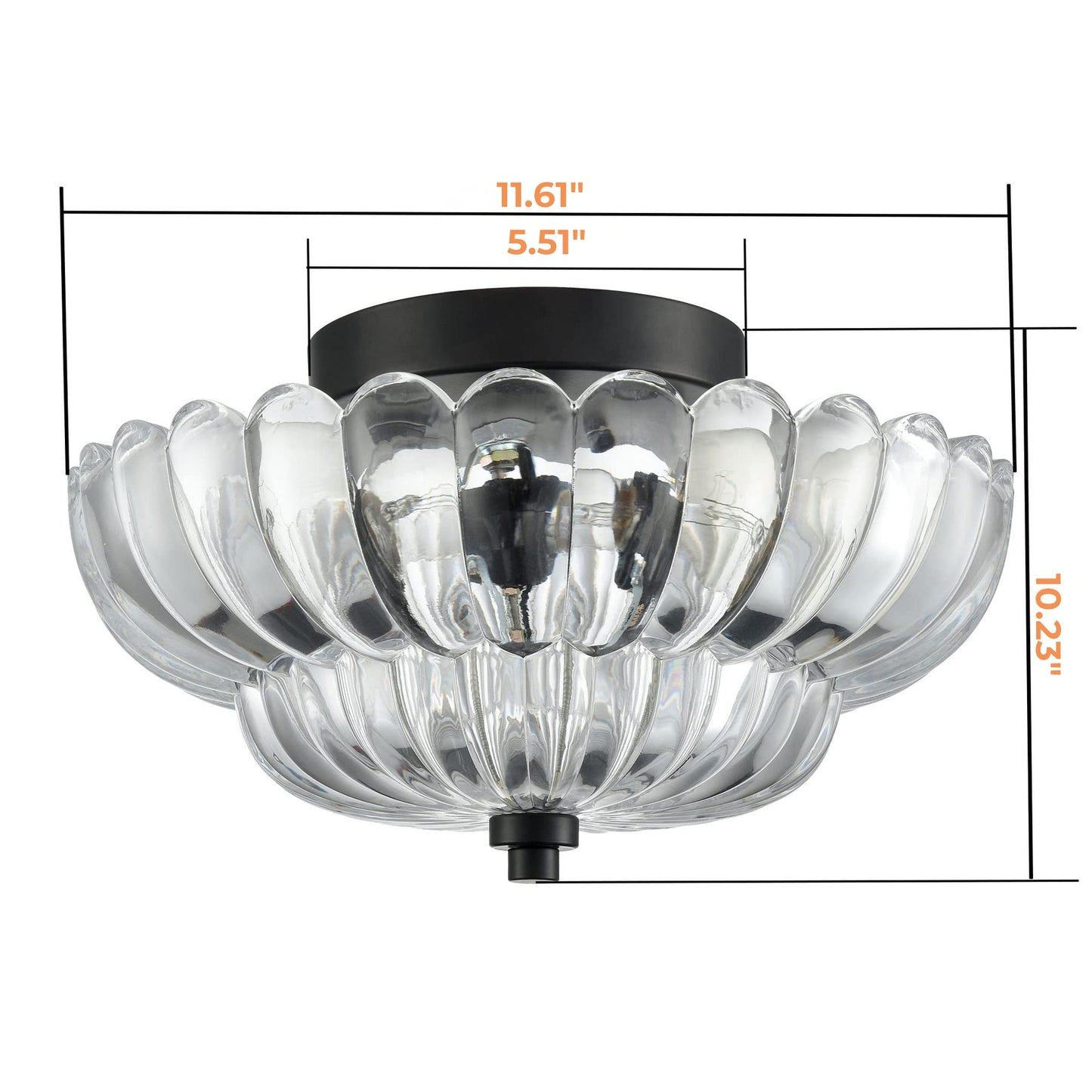 Lumaria – Vintage amber glazen design plafondlamp