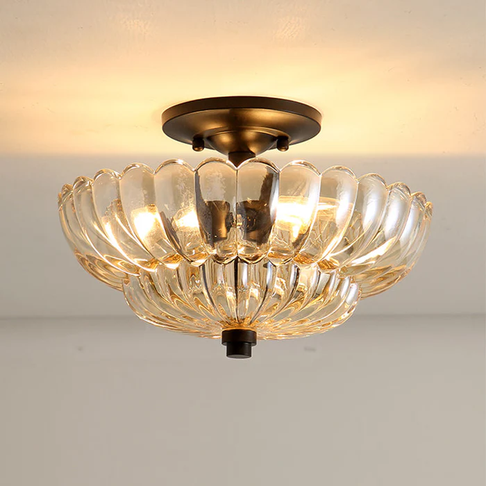 Lumaria – Lampada da soffitto in vetro ambrato vintage