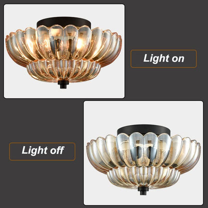 Lumaria – Vintage amber glazen design plafondlamp