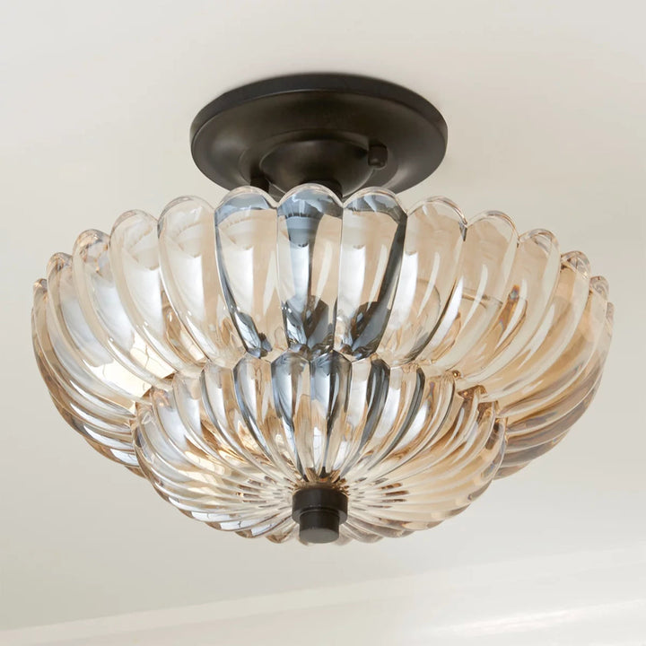 Lumaria – Vintage amber glazen design plafondlamp