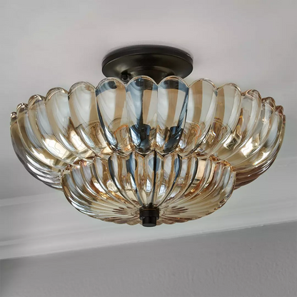 Lumaria – Vintage amber glazen design plafondlamp