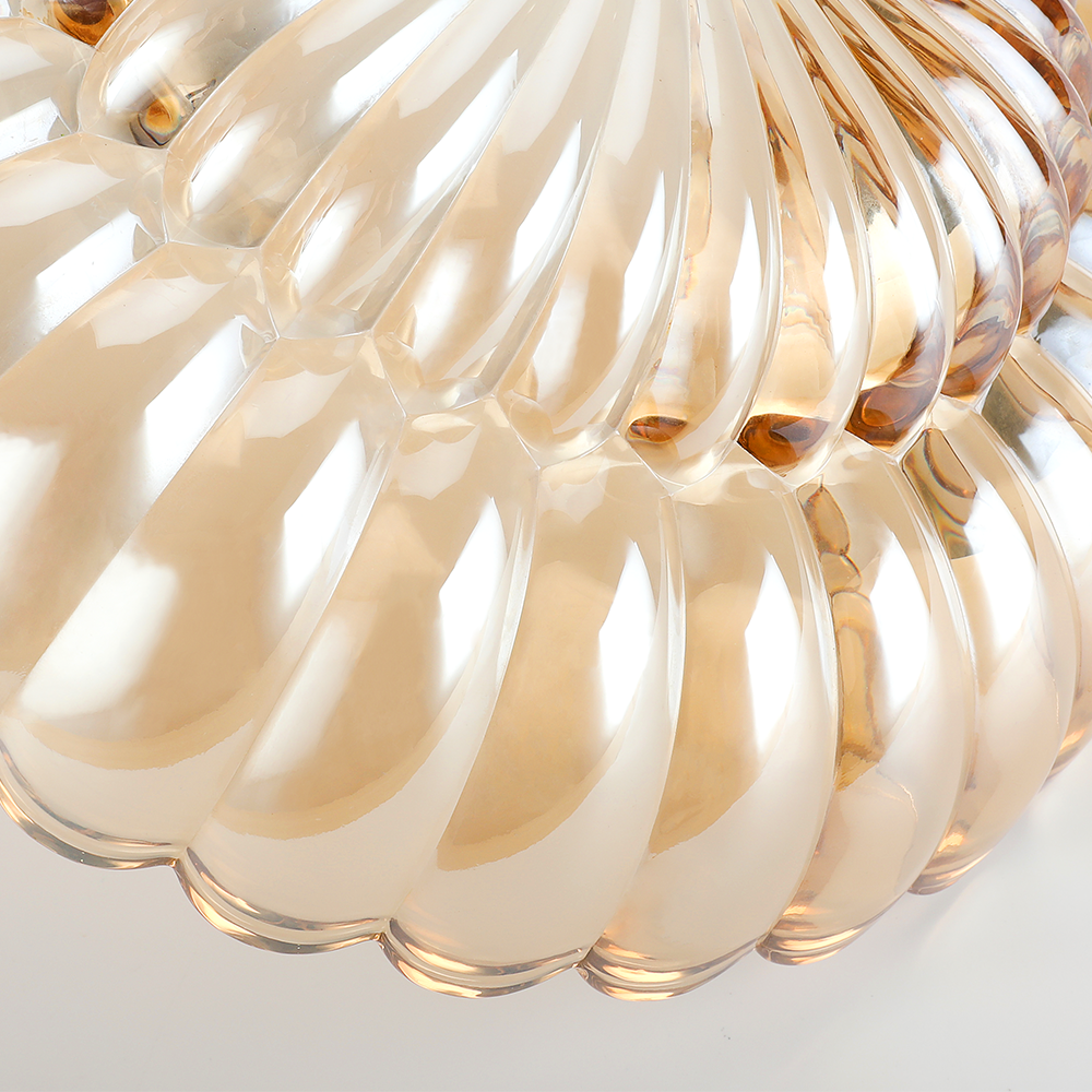 Lumaria – Vintage amber glazen design plafondlamp