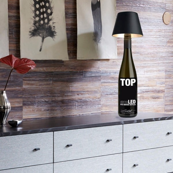 Lumivino – Oplaadbare LED Tafellamp van Wijnfles