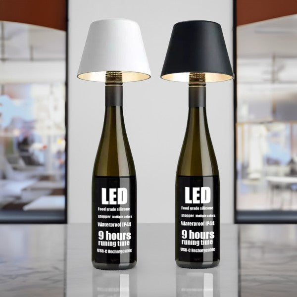 Lumivino – Oplaadbare LED Tafellamp van Wijnfles