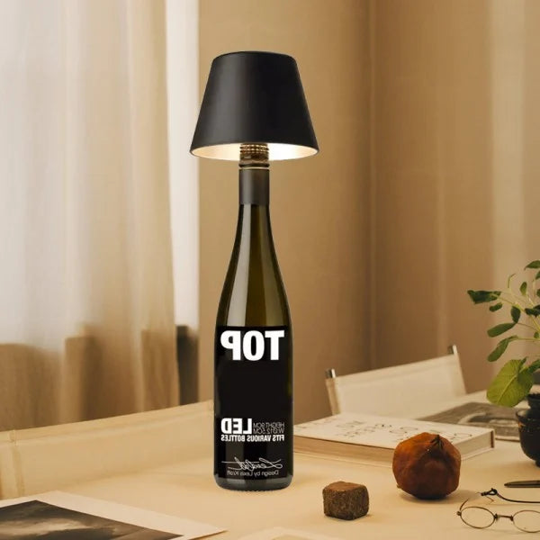 Lumivino – Oplaadbare LED Tafellamp van Wijnfles
