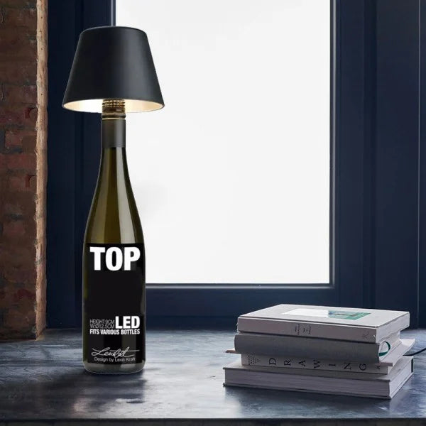 Lumivino – Oplaadbare LED Tafellamp van Wijnfles