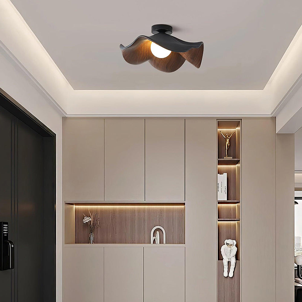 Lumora – Træ Design Loftlampe med Skandinavisk Touch