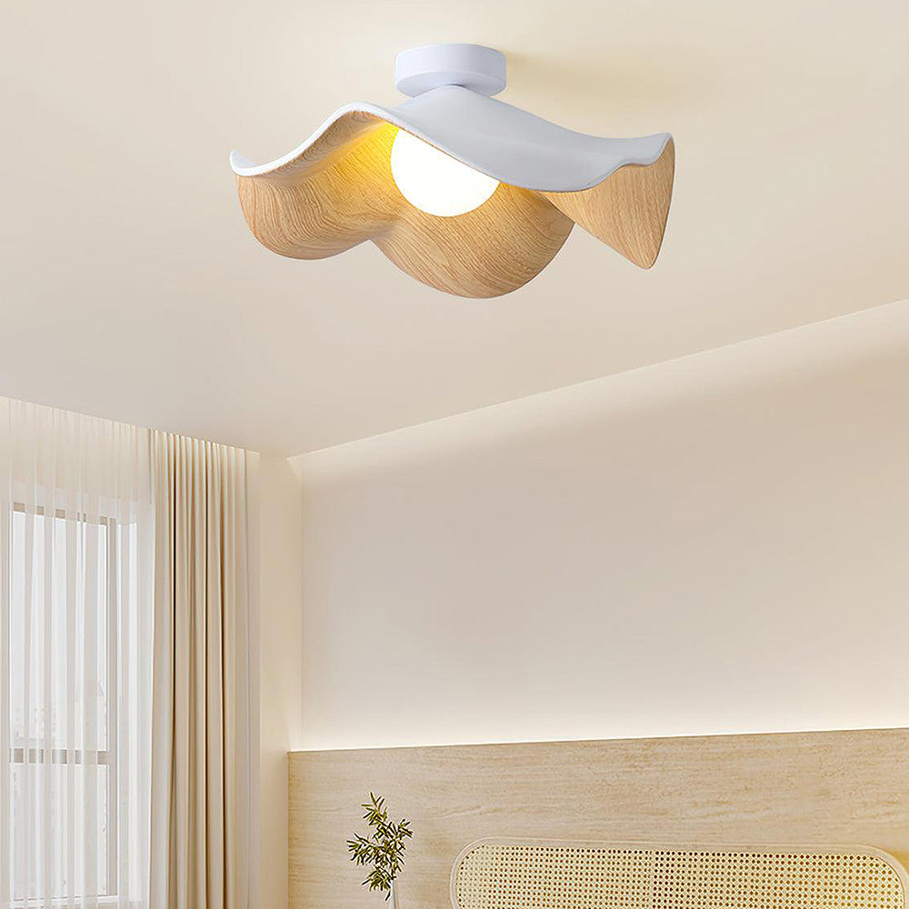 Lumora – Træ Design Loftlampe med Skandinavisk Touch