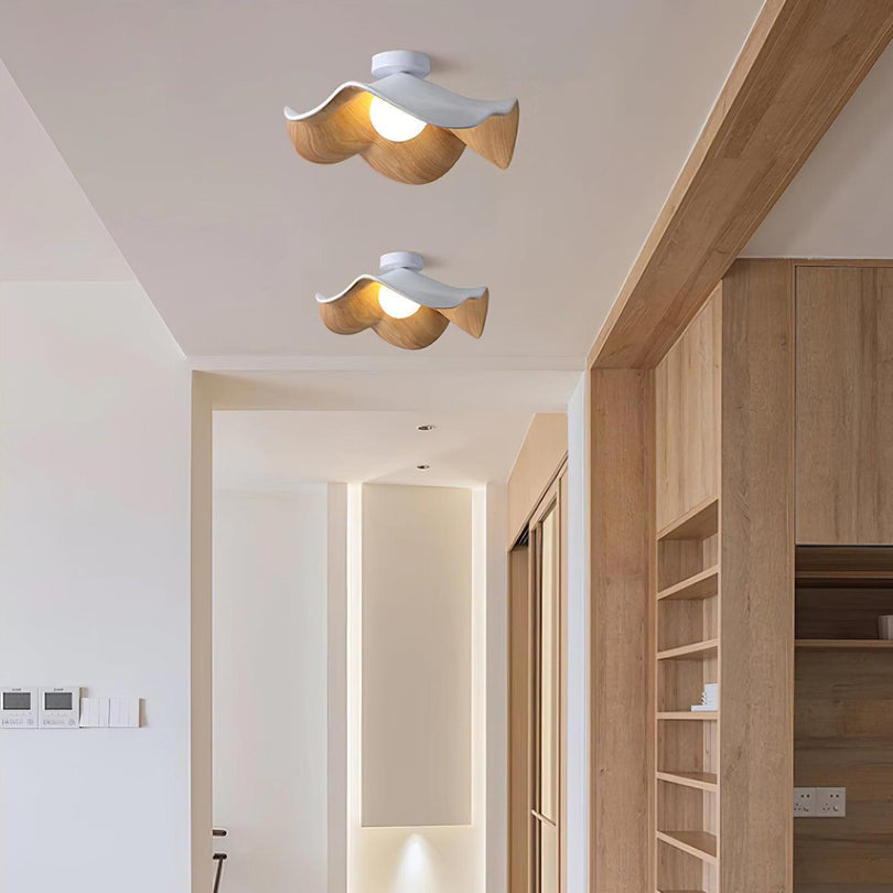 Lumora – Træ Design Loftlampe med Skandinavisk Touch