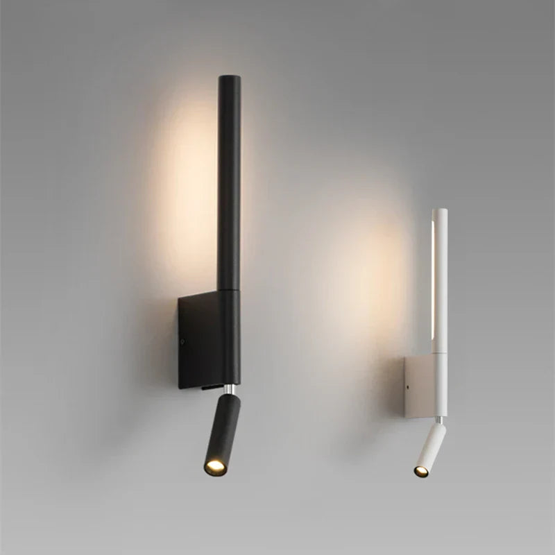 "LUMORIA – Moderne zwarte LED wandlamp, geschikt voor binnen en buiten, met luxe design en warme verlichting."