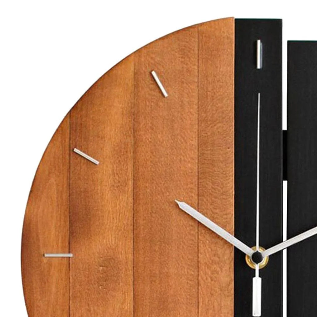 Lunara – Grote houten wandklok met natuurlijk design