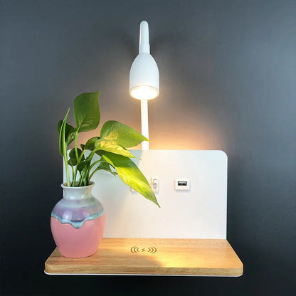 Nova – Modieuze LED Wandlamp met USB Oplaadpunt voor Binnen & Buiten