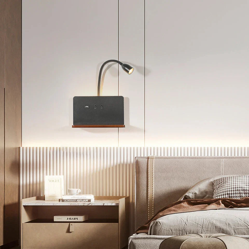 Nova – Modieuze LED Wandlamp met USB Oplaadpunt voor Binnen & Buiten