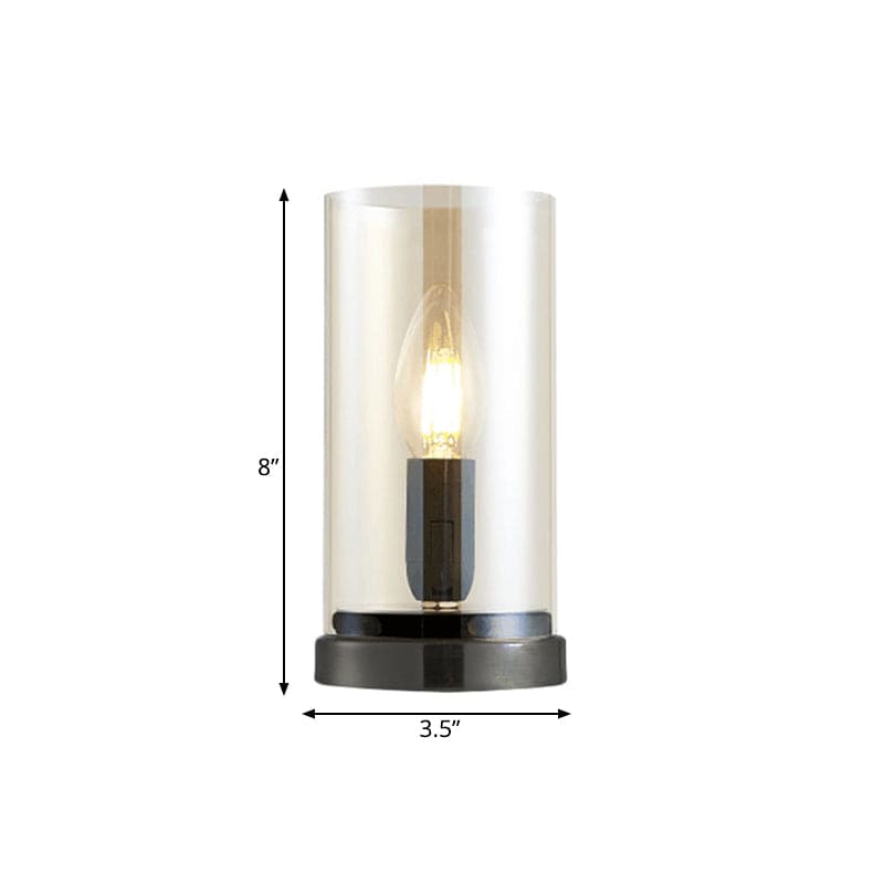 Gloeieva - Sort Glas Bordlampe