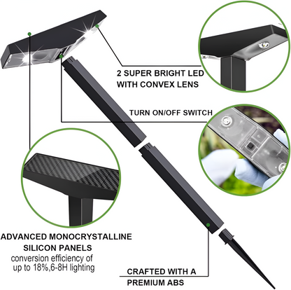 Solavia – LED solar tuinverlichting set (4x) voor moderne buitenruimtes