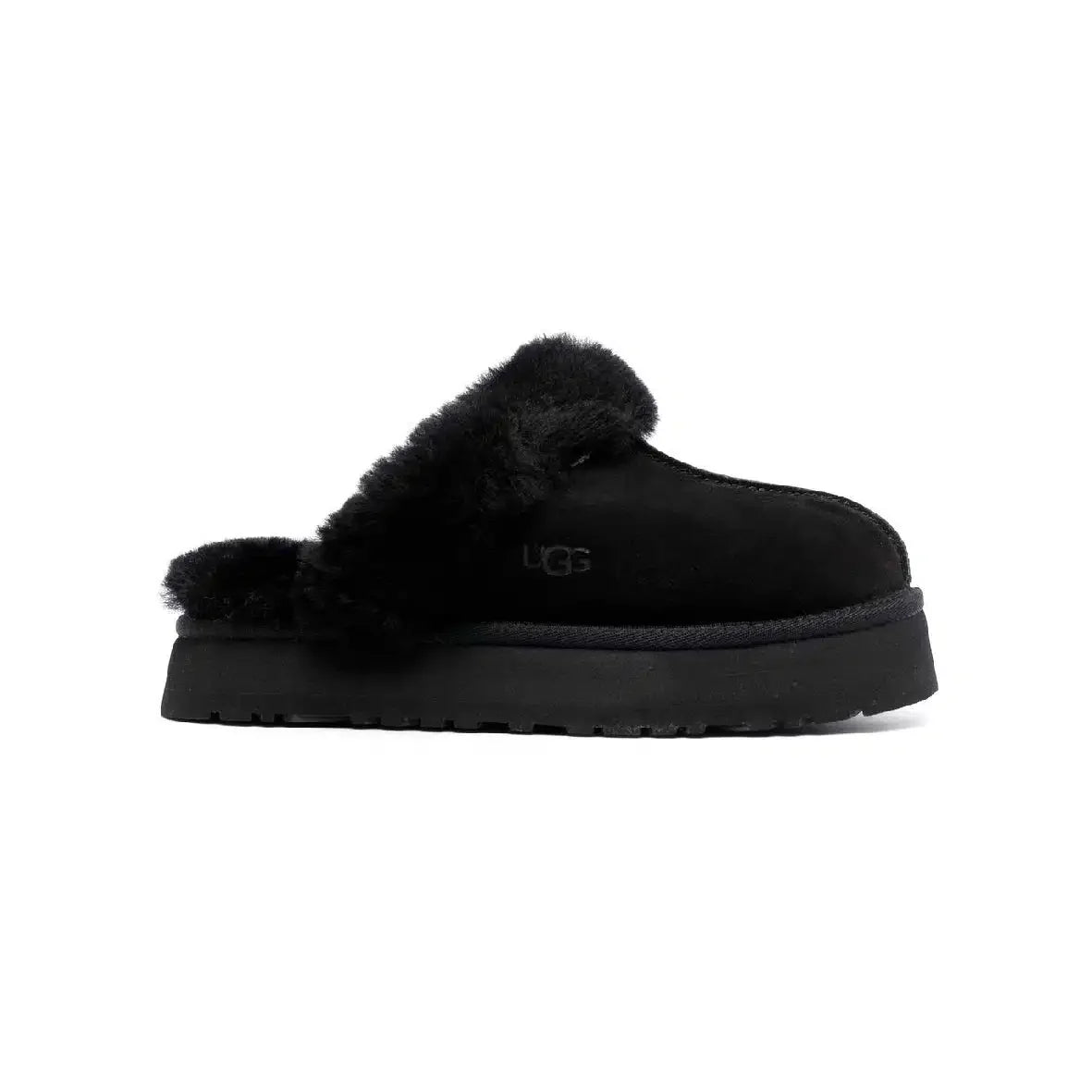 UGG Disquette Platform Slippers Zwart – Zacht en comfortabel met verhoogde zool