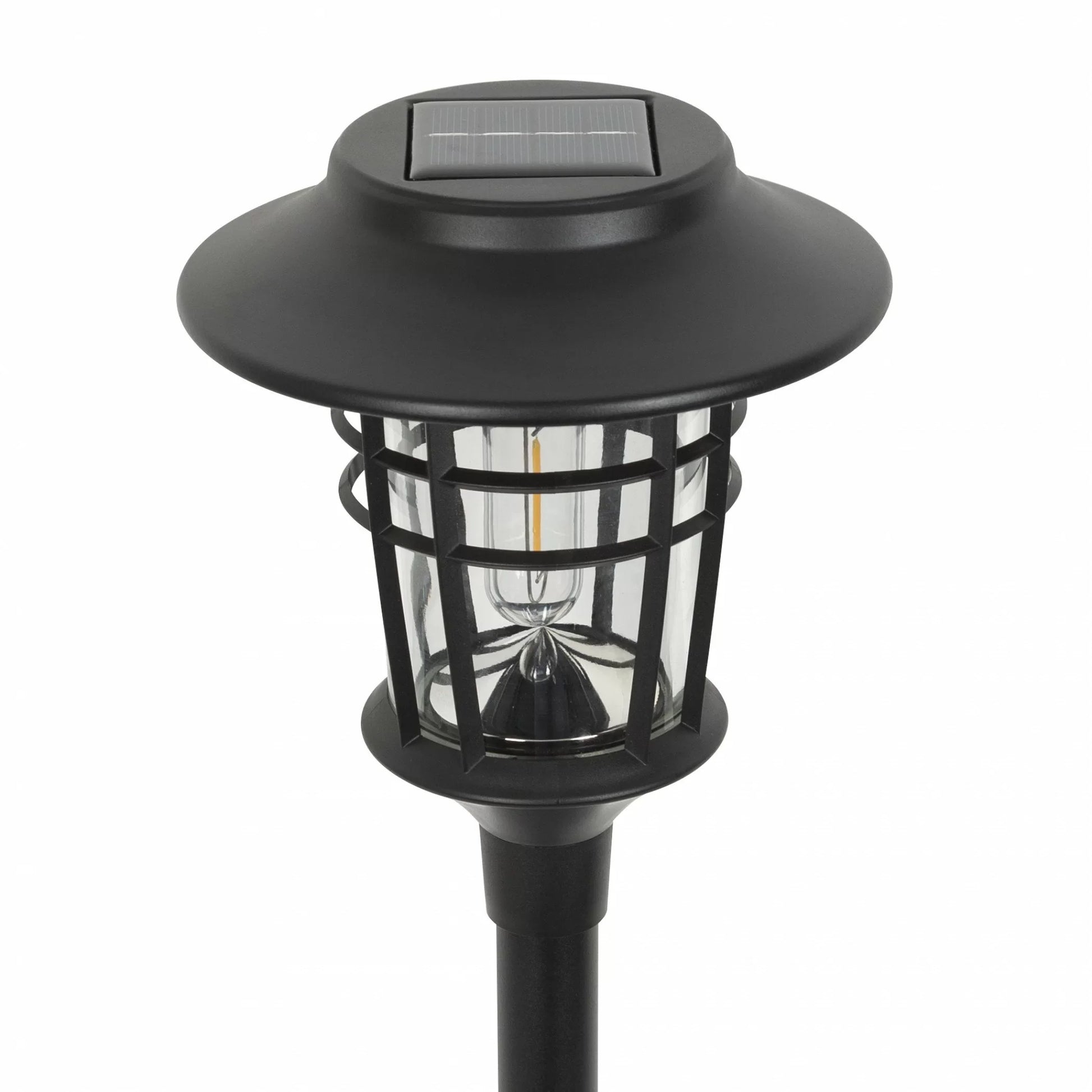 Set van 6 solar buitenlampen met realistisch vlammeneffect.