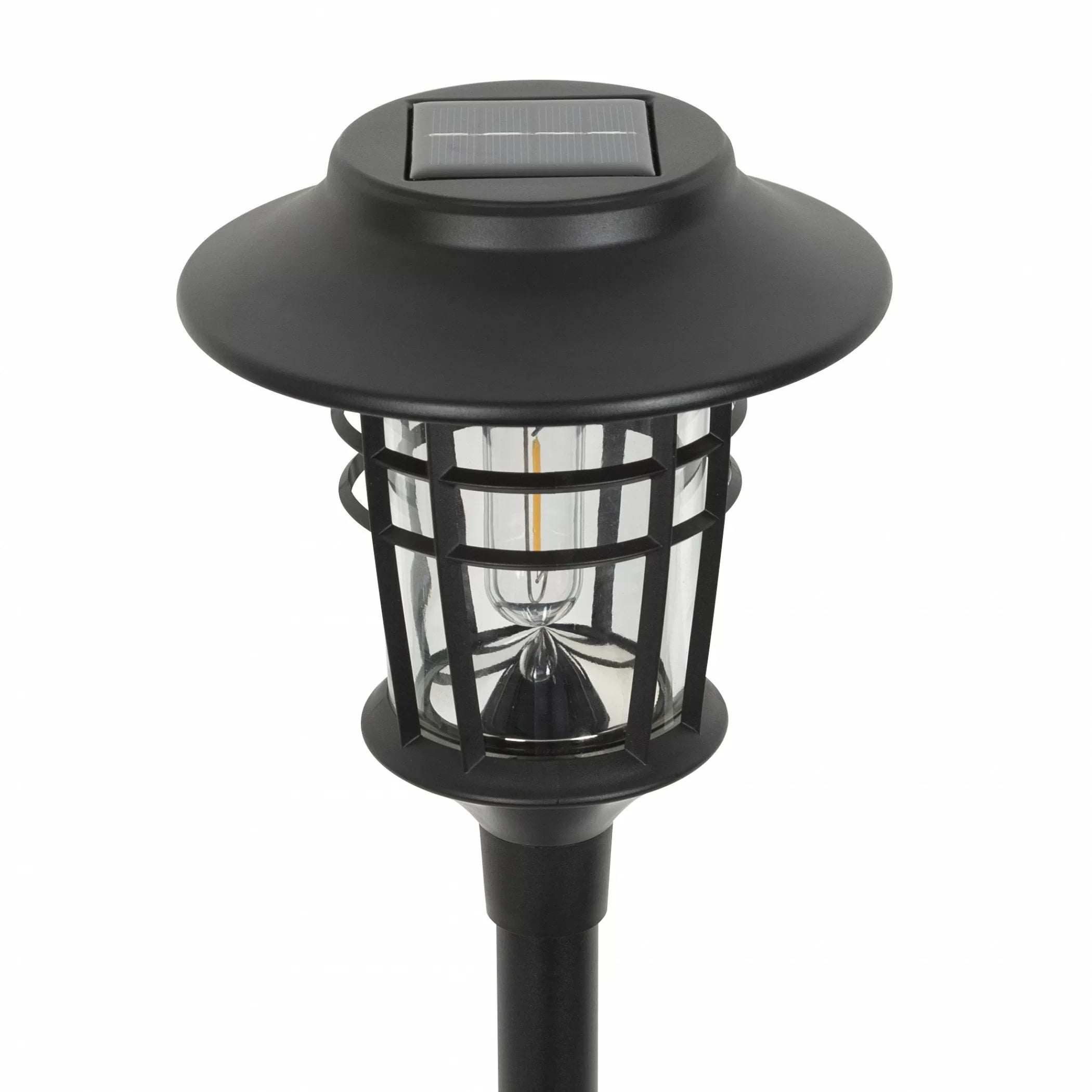 Set van 6 solar buitenlampen met realistisch vlammeneffect.