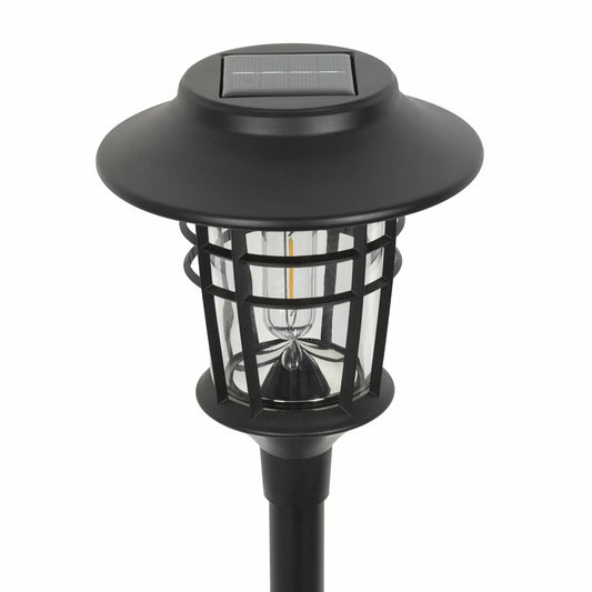 Set van 6 solar buitenlampen met realistisch vlammeneffect.