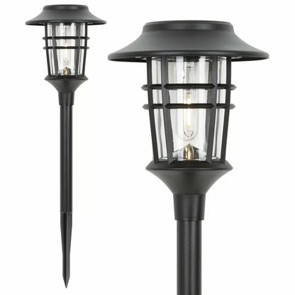 Solflare – Set van 6 sfeervolle solar buitenlampen met vlammeneffect