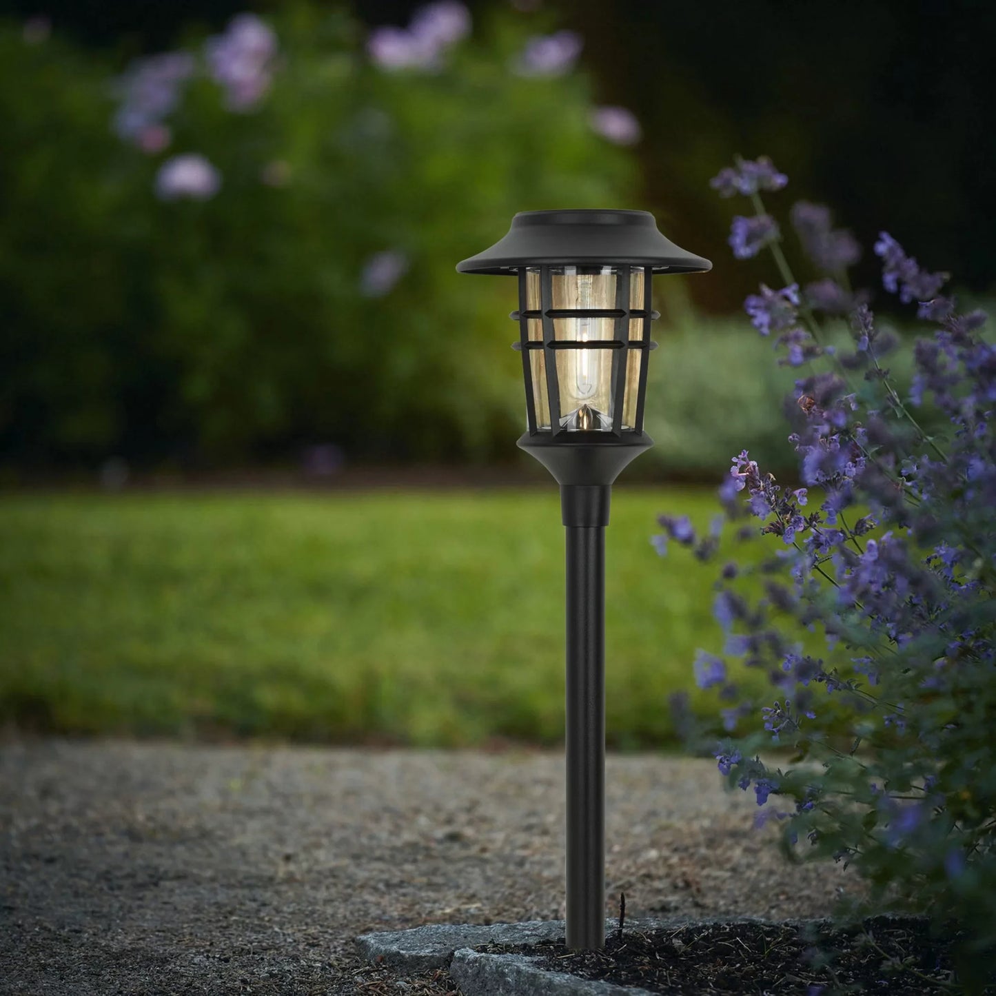 Solflare – Set van 6 sfeervolle solar buitenlampen met vlammeneffect