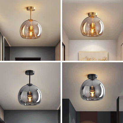 Solvano – Retro koperen design plafondlamp
