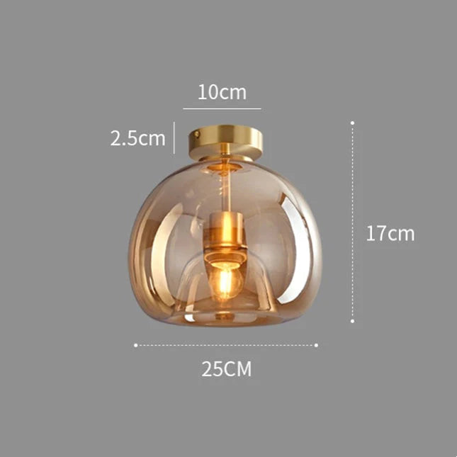 Solvano – Retro koperen design plafondlamp