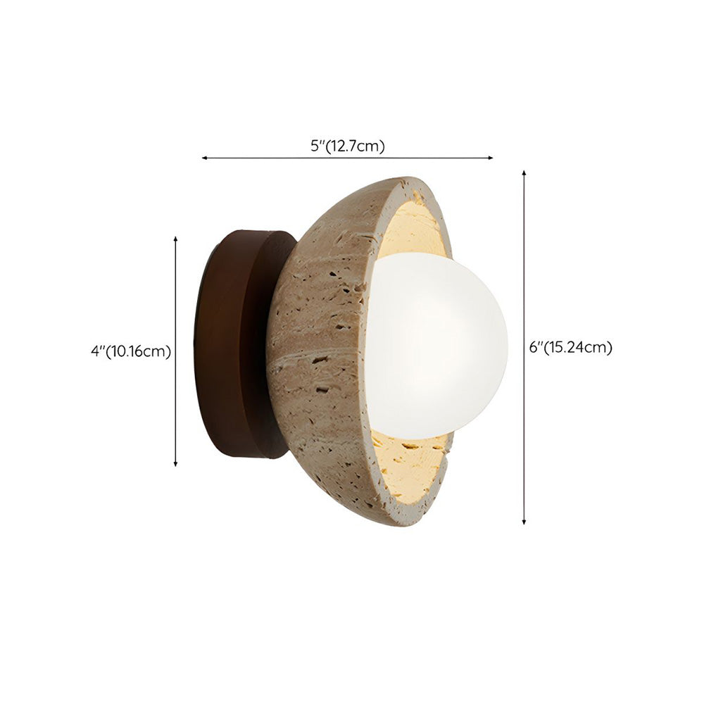 Stonera – Beige design wandlamp met natuurlijke uitstraling