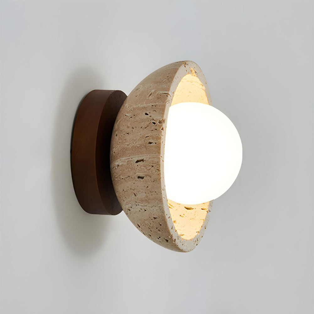 Stonera – Beige design wandlamp met natuurlijke uitstraling