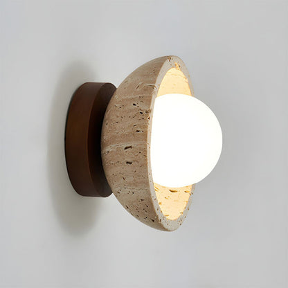 Stonera – Beige design wandlamp met natuurlijke uitstraling